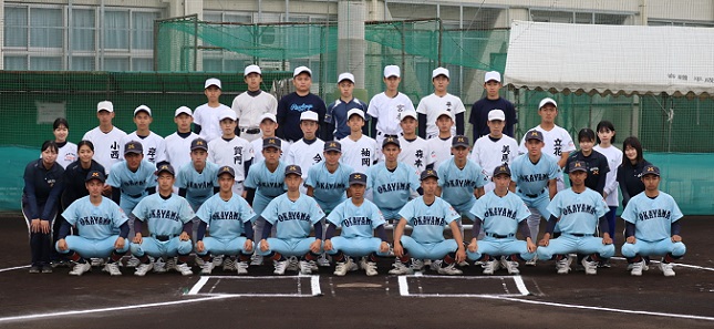 岡山県　岡山南高校 高校野球 野球部 公式戦用ユニフォーム 岡山県 岡山南高校 高校野球 野球部 公式戦用ユニフォーム